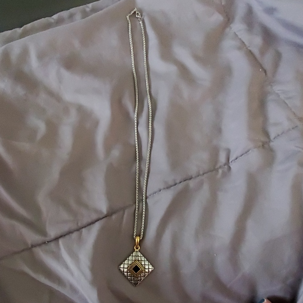2 tone Necklace and pendent